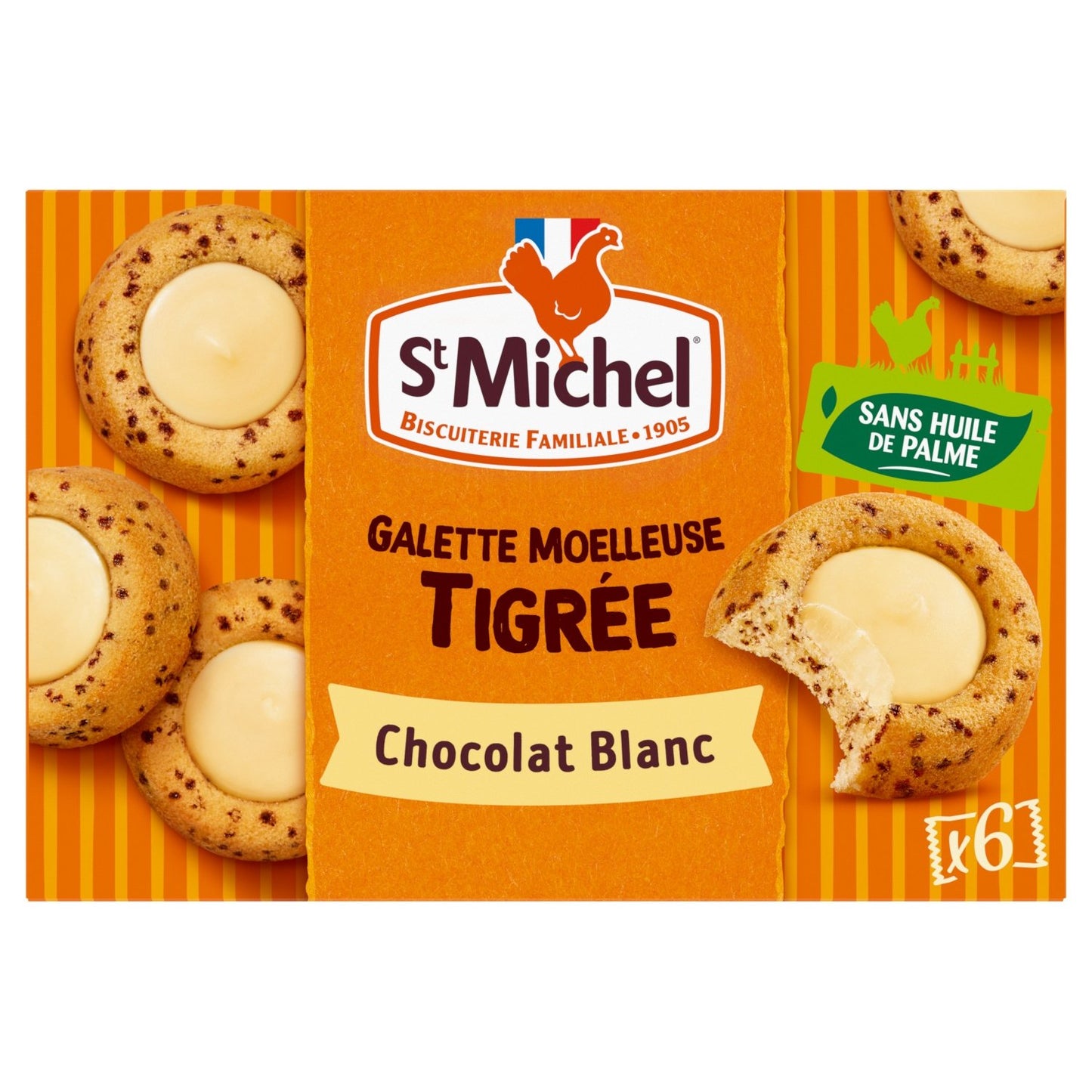 Soft Tiger Cakes with White Chocolate Heart ST MICHEL