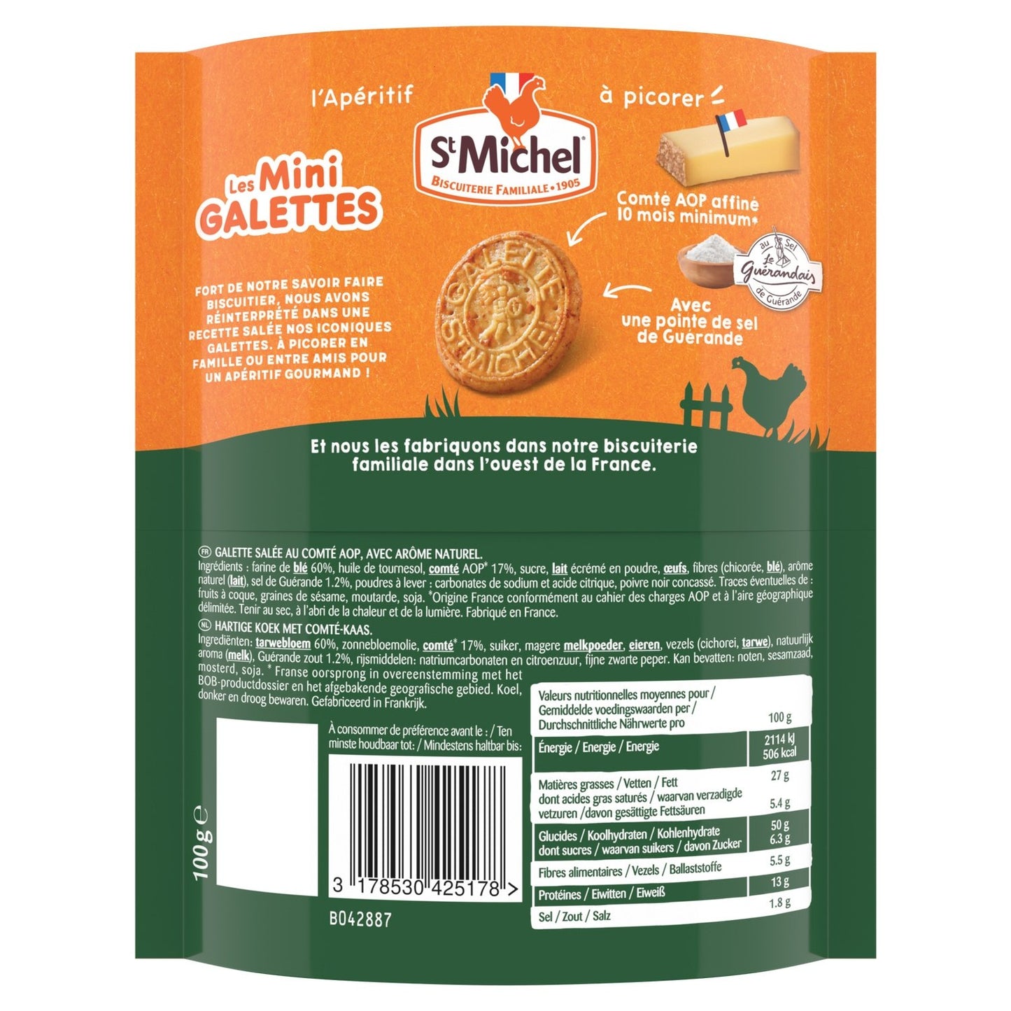 Biscuits Apéritifs Minis Galettes Comté AOP ST MICHEL