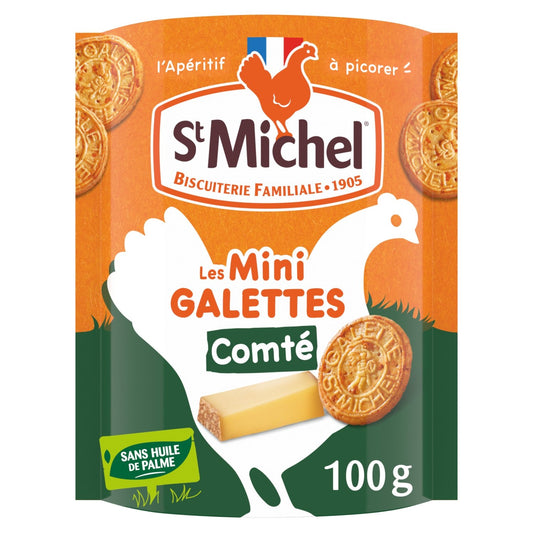 Biscuits Apéritifs Minis Galettes Comté AOP ST MICHEL le sachet de 100g