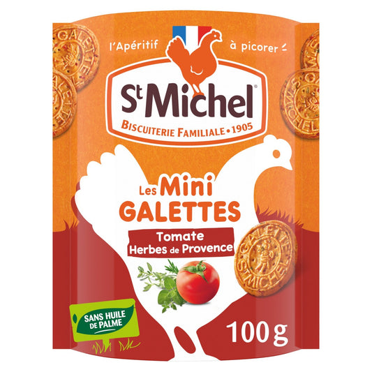 Mini Galette Tomate Herbe de Provence ST MICHEL le sachet de 100g