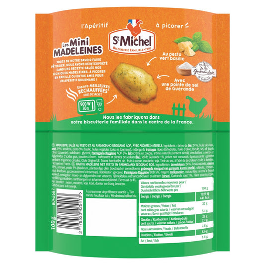 ST MICHEL Mini Soft Madeleines Pesto Aperitif Biscuits