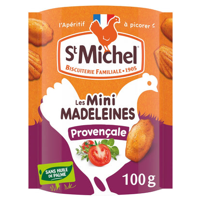 Biscuits Apéritifs Minis Madeleines Moelleuses Tomate Herbes de Provence ST MICHEL