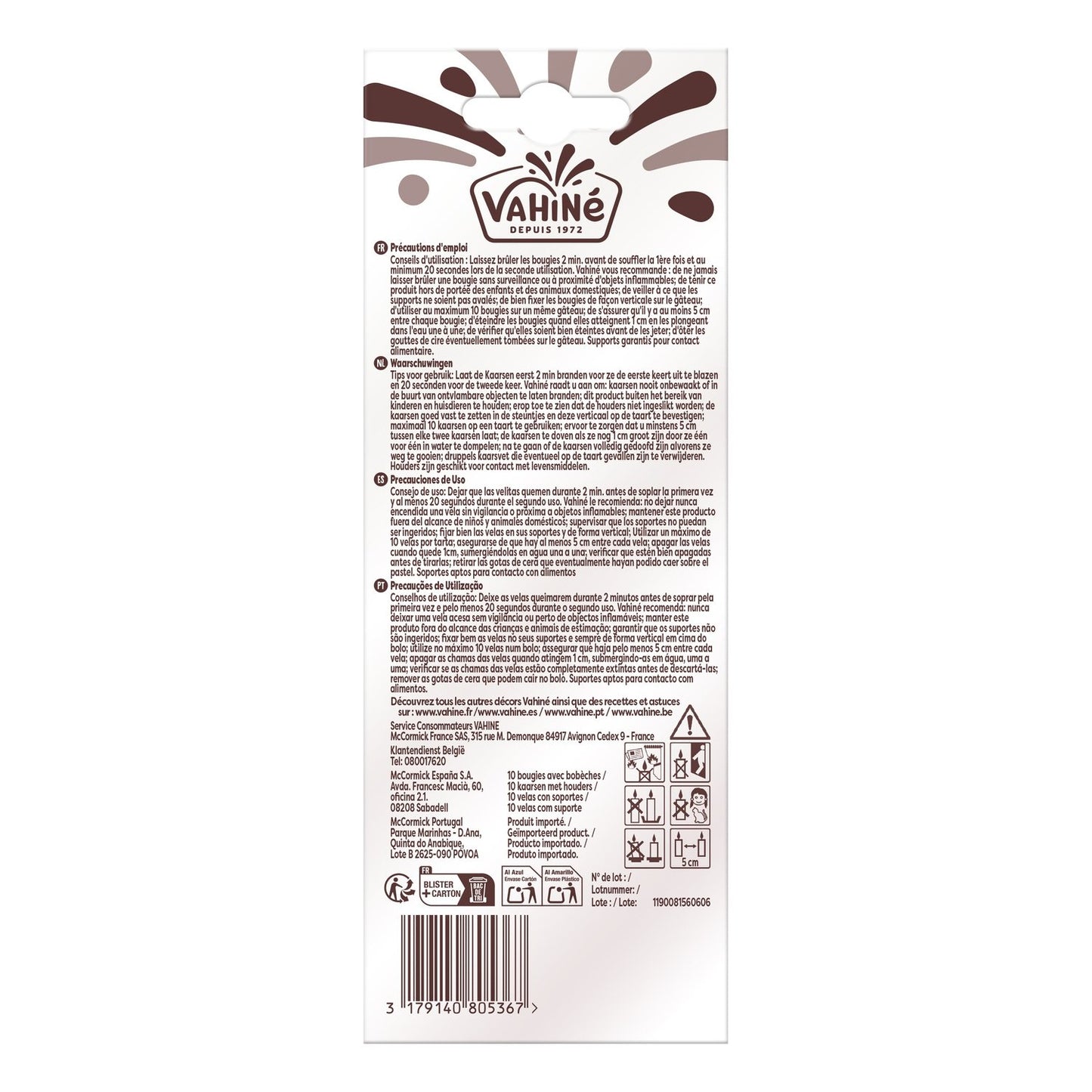 Bougies Magiques VAHINE