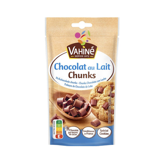 Pépite Chocolat au Lait Chunks VAHINE le sachet de 100g