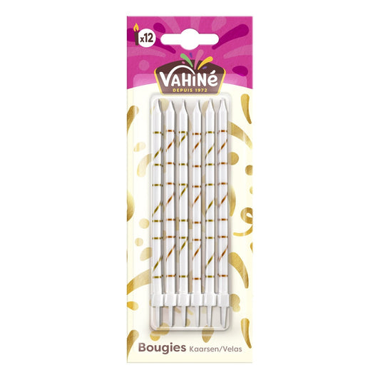 Bougies Adulte VAHINE la plaquette 12 bougies