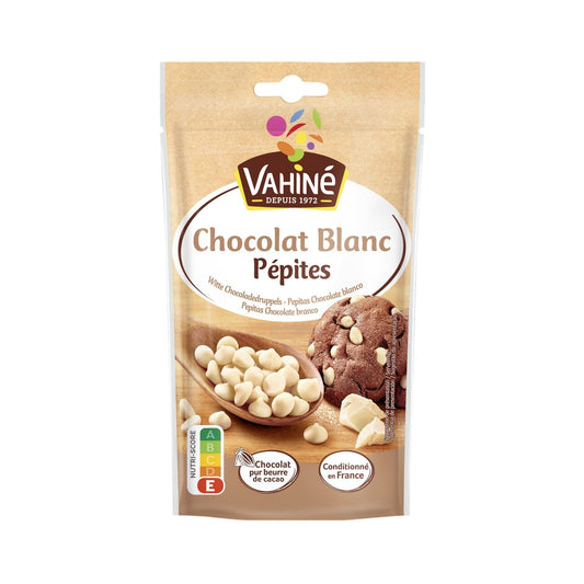 Pépites Chocolat Blanc VAHINE le sachet de 100g