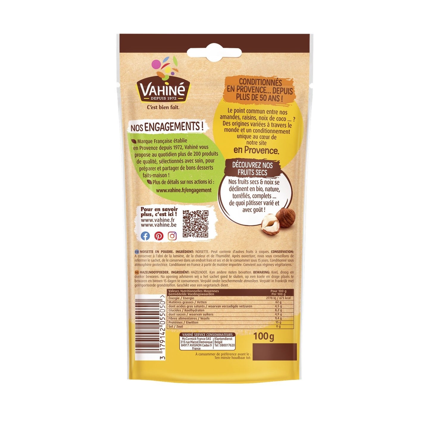 Noisettes en Poudre VAHINE