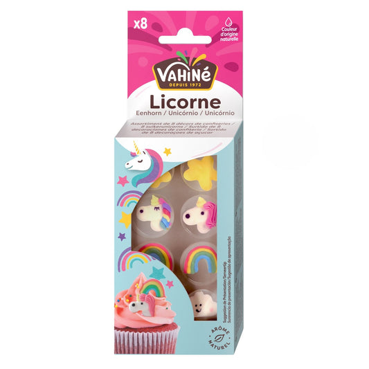Décors de Confiserie Licornes VAHINE la boite de 8g