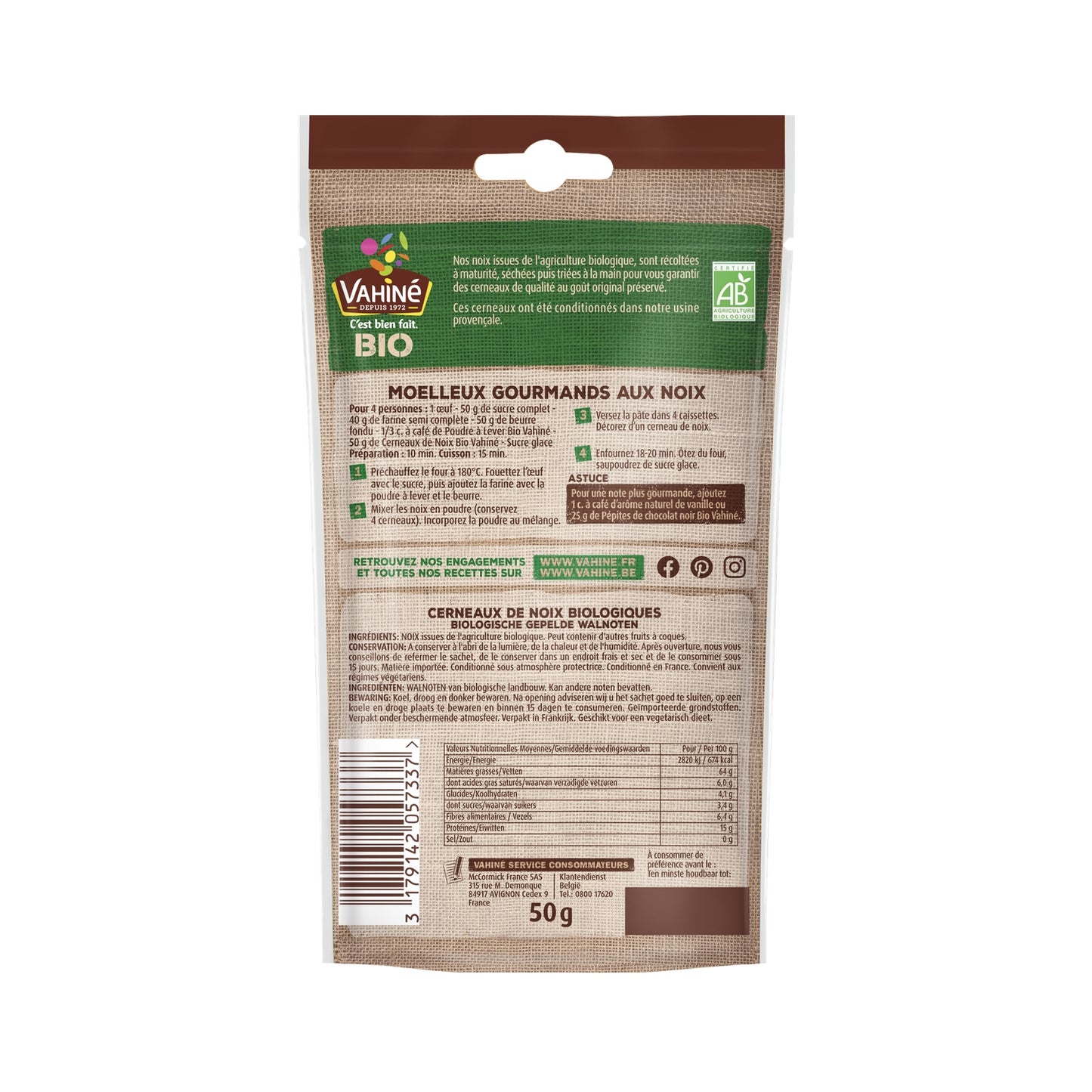 Cerneaux de Noix Bio VAHINE