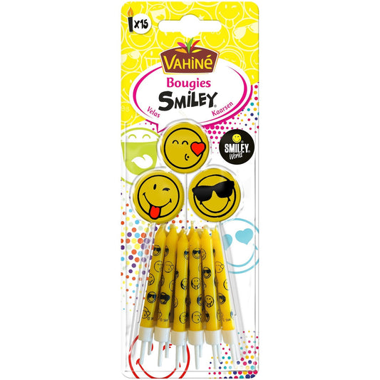 Bougies Anniversaire SMILEY VAHINE le paquet de 27g