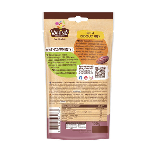 VAHINE Ruby Couverture Chocolate