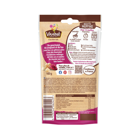 White Chocolate Chips Cranberries Caramelized Hazelnuts VAHINE