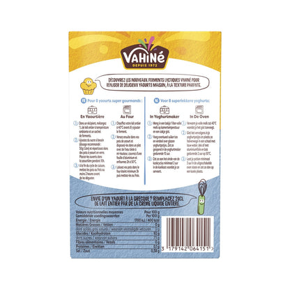 VAHINE Hausgemachter Milchsäuregärungsjoghurt