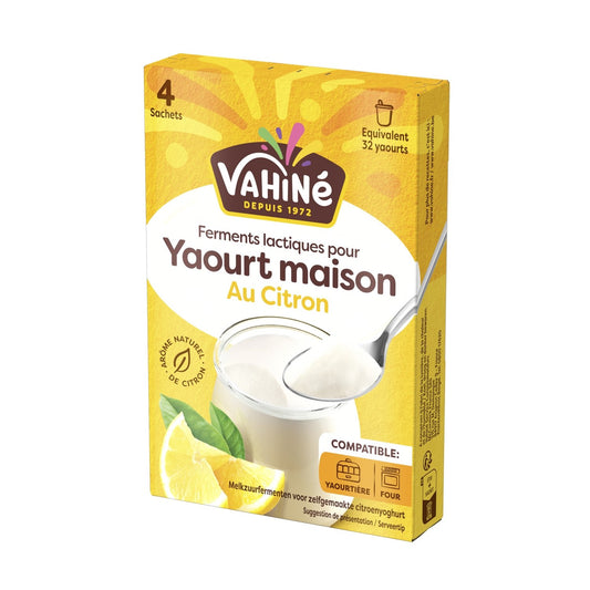 Ferment Lactiques Yaourt Maison Citron Spécial Yaourtière VAHINE les 4 sachets de 5g