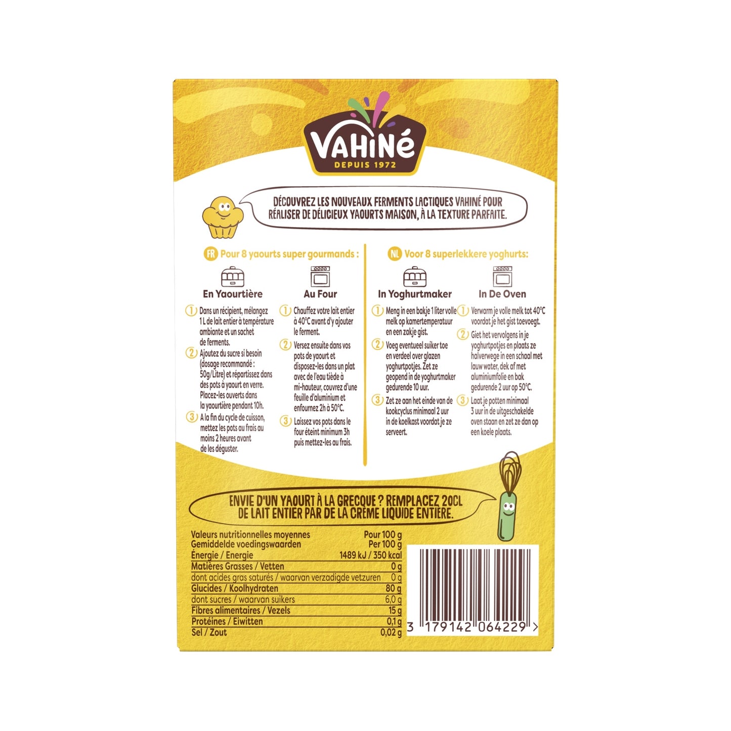 Ferment Lactiques Yaourt Maison Citron Spécial Yaourtière VAHINE