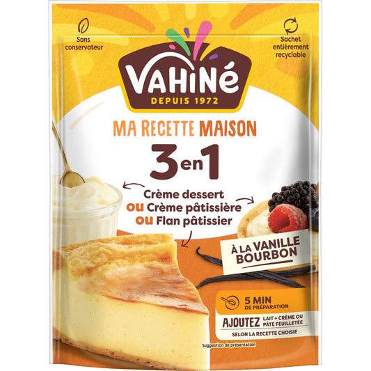 Crème Dessert, Pâtissière Ou Flan à la Vanille Bourbon VAHINE le paquet de 300g