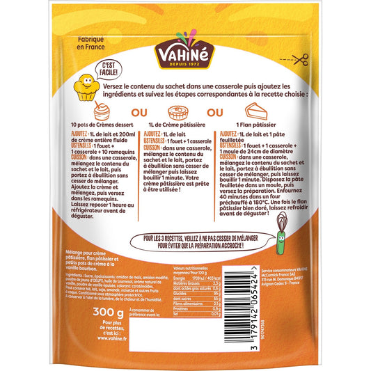 VAHINE Bourbon Vanilla Dessert, Pastry Cream or Flan