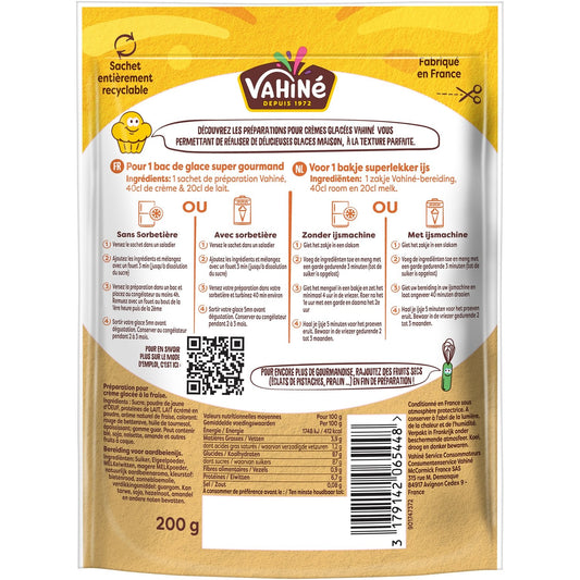 VAHINE Strawberry Ice Cream Preparation