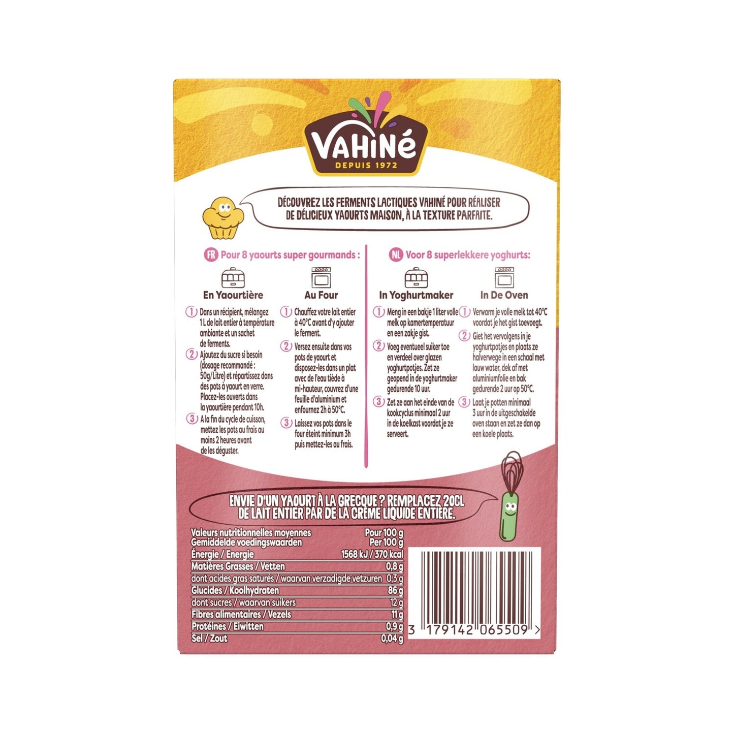 Ferments Lactiques pour Yaourt Maison à la Fraise VAHINE