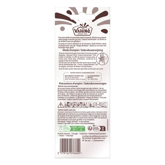 VAHINE Musical Candle Assorted Colors
