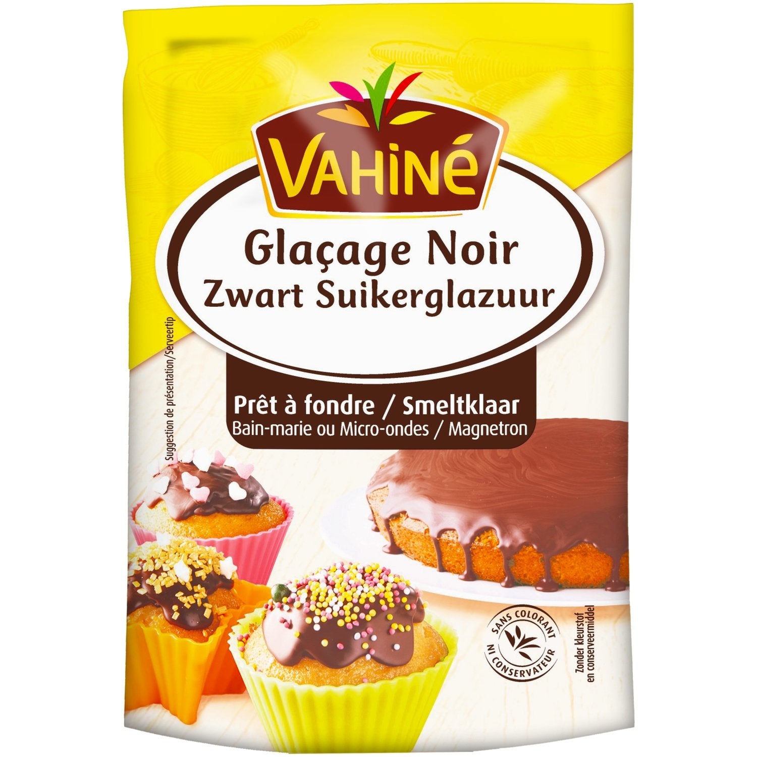 Glaçage Noir VAHINE le sachet de 120 g