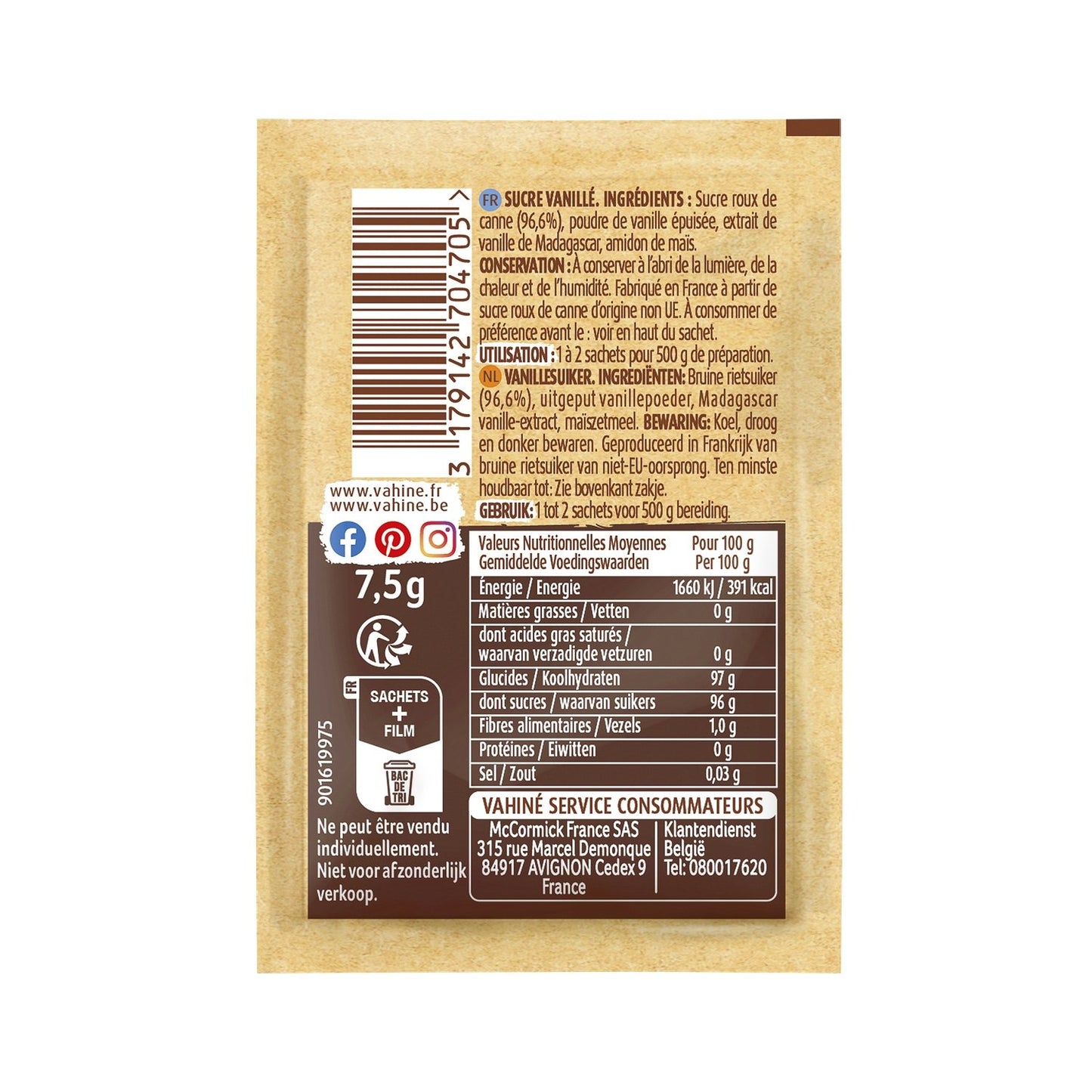 Sucre Vanillé VAHINE