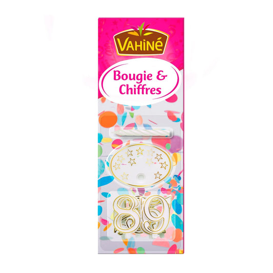 Bougie & Chiffres VAHINE le support + bougie + chiffres