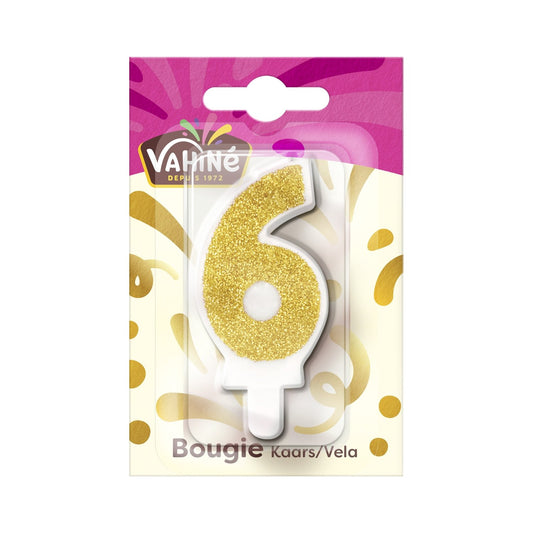 Bougie Anniversaire N° 6 VAHINE la bougie