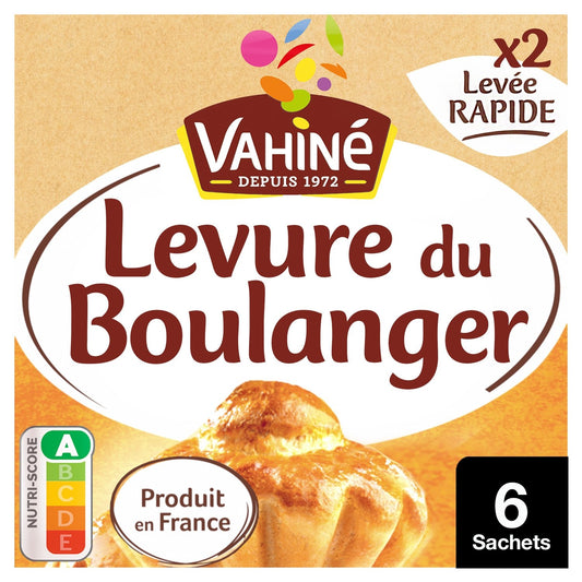 Levure du Boulanger Levée Rapide VAHINE le paquet de 6 sachets de 4,6g