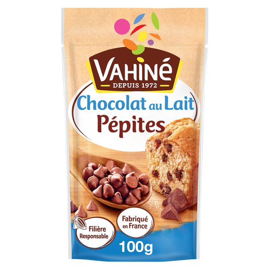 Pépites Chocolat au Lait VAHINE le sachet de 100 g