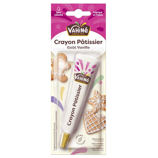 Crayon Pâtissier Blanc Goût Vanille VAHINE le tube de 25 g