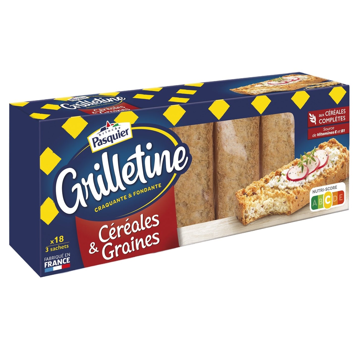 Toasted Breads Cereals and Seeds Grilletines PASQUIER