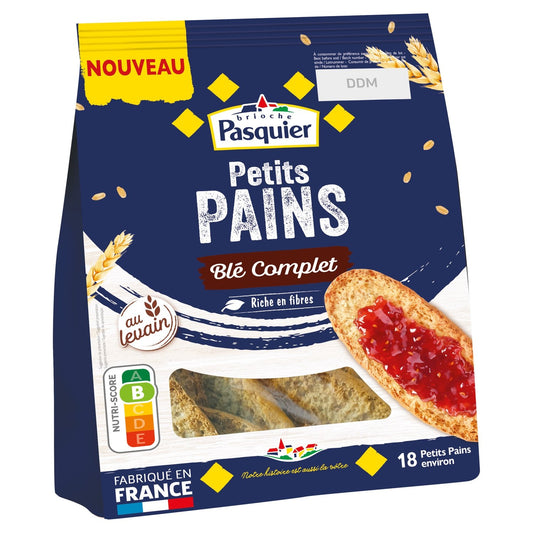 Petits Pains Grillés Blé Complet PASQUIER le paquet de 225g