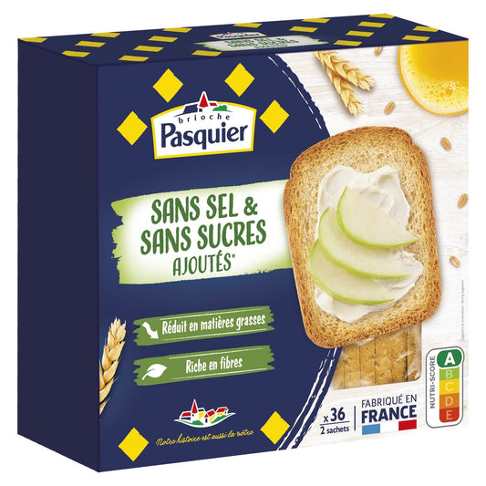 Biscottes Sans Sel Sans Sucres Ajoutés PASQUIER la boite de 300g