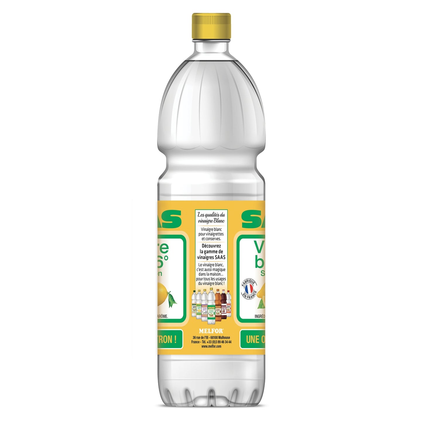 Vinaigre d'Alcool Blanc Aromatisé au Citron SAAS