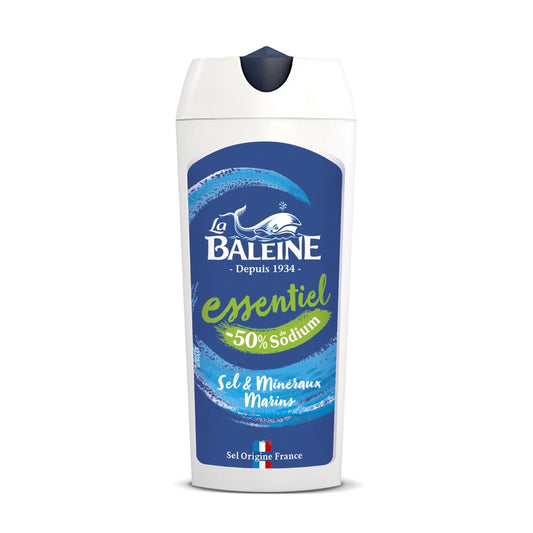 Essential Fine Salt 50% Less Sodium THE WHALE