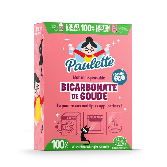 Bicarbonate de Soude Multi-Usage Sans Parfum Écologique PAULETTE la boite de 1kg