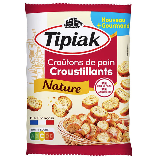 Croûtons de Pains Nature TIPIAK le sachet de 220 g