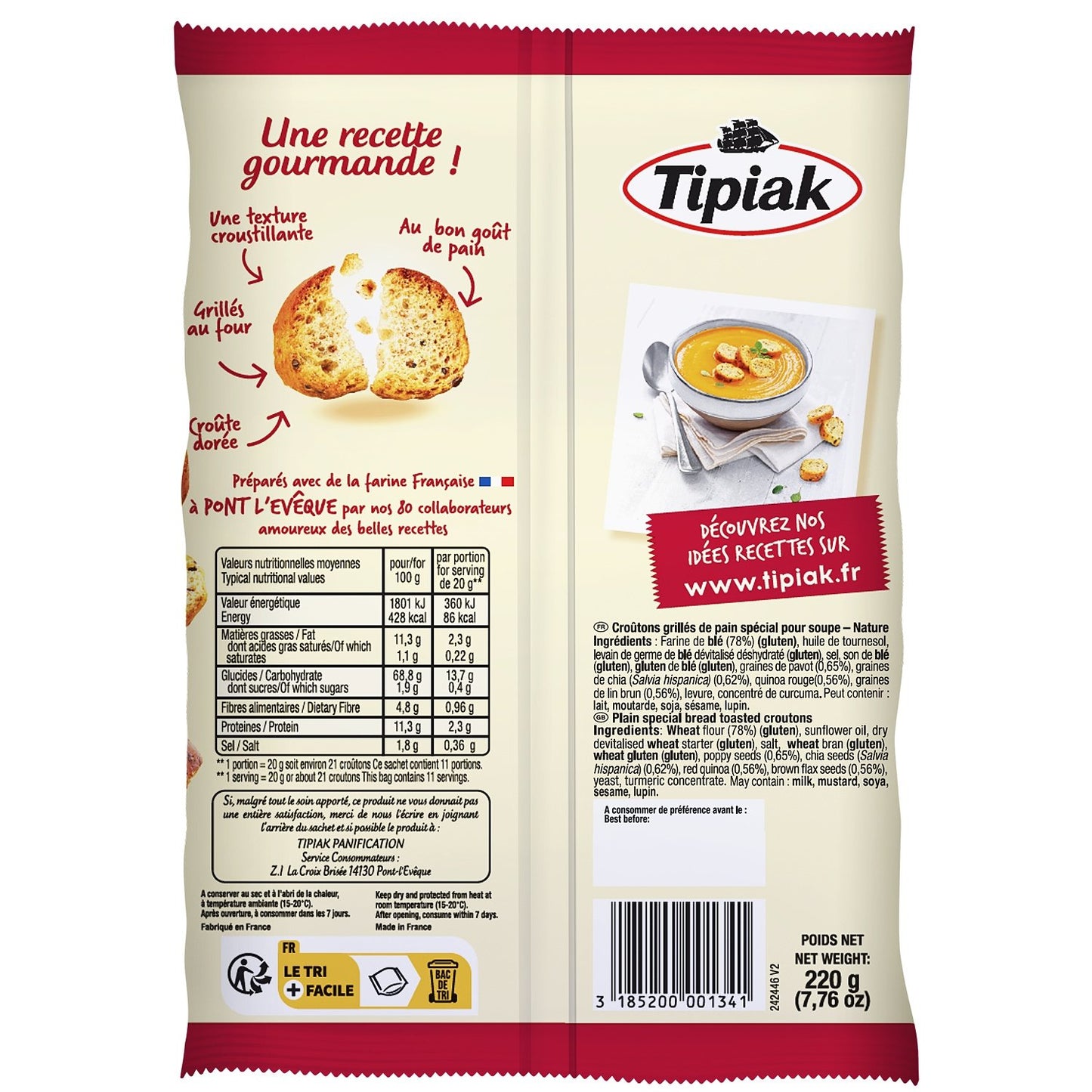 Croûtons de Pains Nature TIPIAK