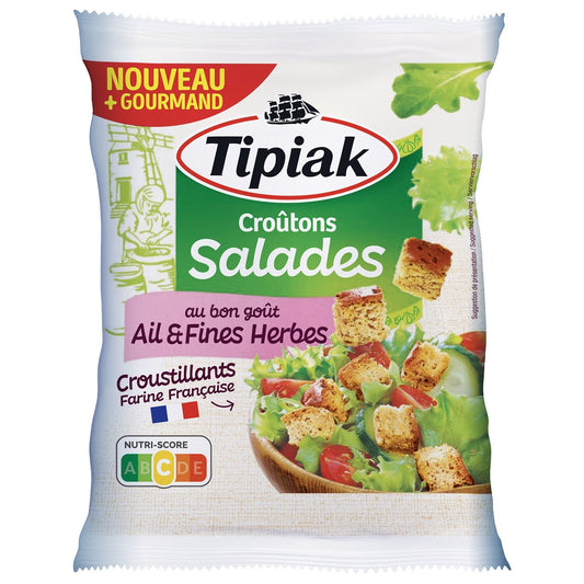 Croûtons Ail et Fines Herbes TIPIAK le sachet de 50g