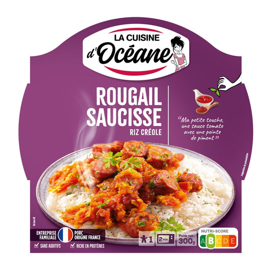 Ready Meal Rougail Sausages Creole Rice OCEANE CUISINE