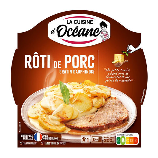 Plat Cuisiné Rôti Porc/gratin Dauphinois LA CUISINE D'OCEANE l'assiette de 300 g