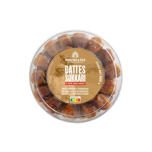 Dattes Sukkari Brousse & FILS la barquette de 500g