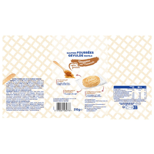 LOTUS Soft Vergeoise Heart Filled Waffles