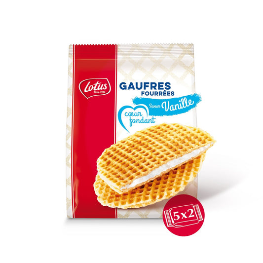 LOTUS Vanilla Flavored Soft Heart Filled Waffles