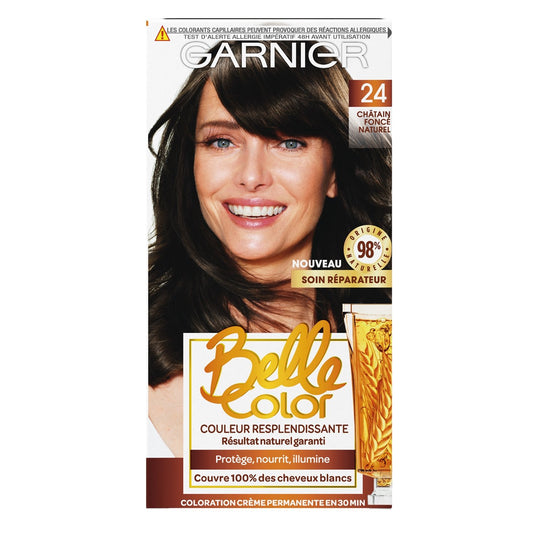 Coloration Permanente 24 Châtain Foncé Naturel Belle Color L'OREAL PARIS la boîte de coloration
