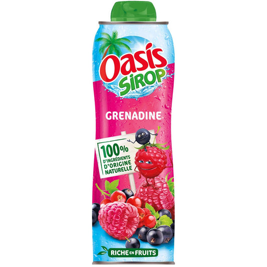 Sirop Grenadine OASIS la bouteille de 75 cL