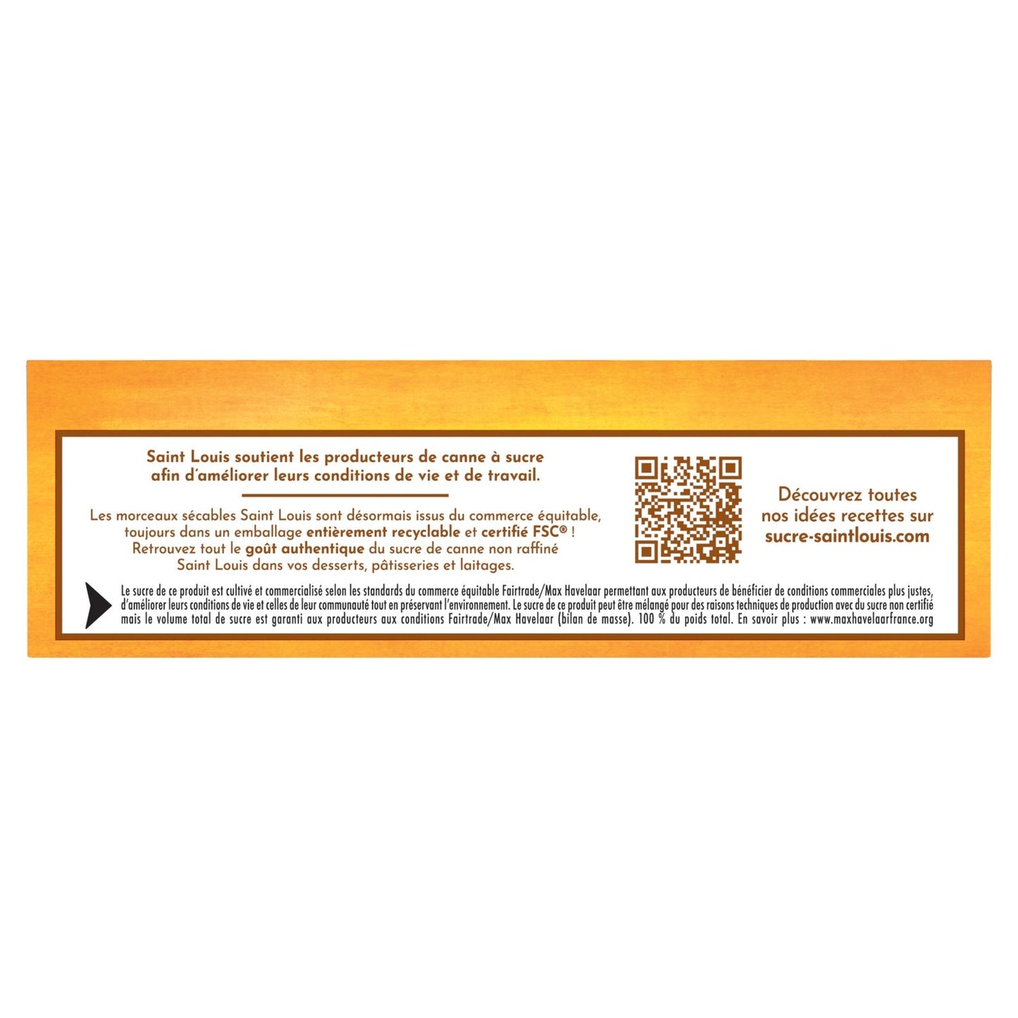 Sucre de Canne en Morceaux Non Raffiné Equitable SAINT LOUIS