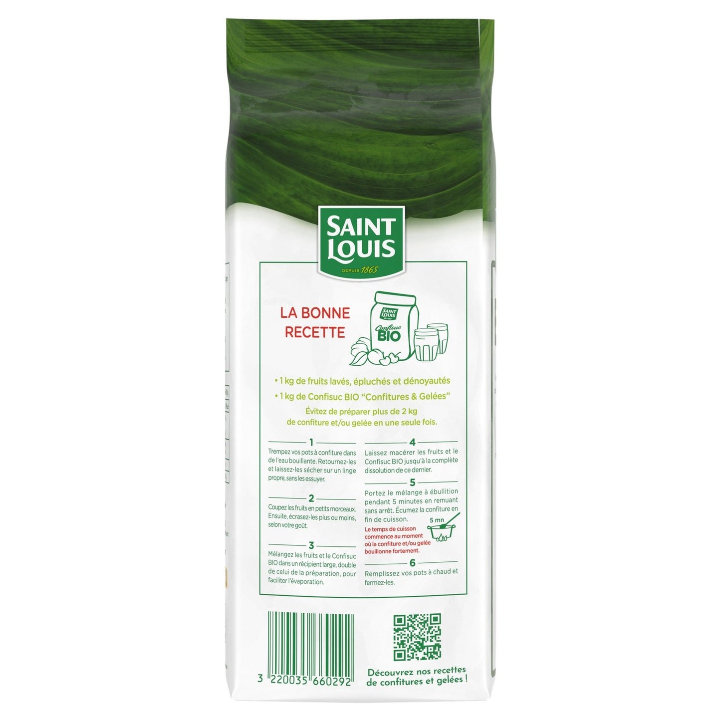 Sucre Gélifiant pour Confiture Bio SAINT LOUIS