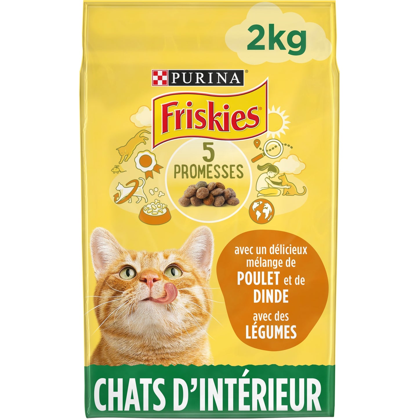 Purina Friskies Indoor Cat Food with Chicken, Turkey &amp; Vegetables